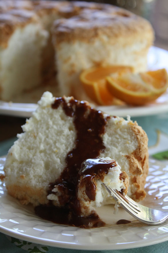 Post image for Orange and Ginger Angel Food Cake #Baketogether