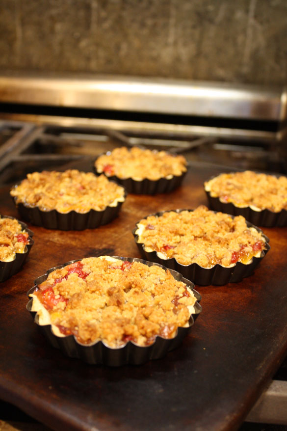Peach Raspberry Tartlettes with Peach Bourbon Jam
